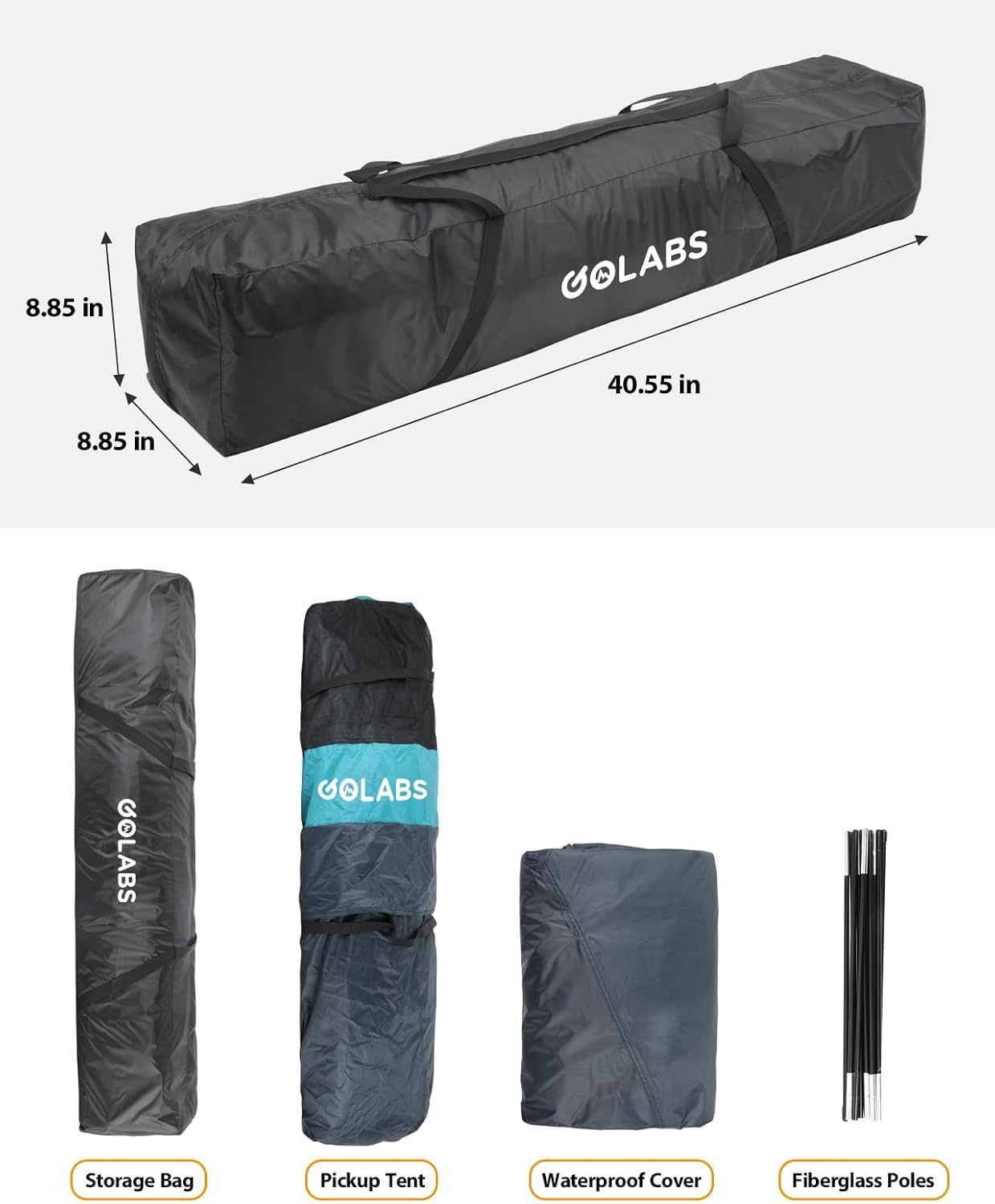 image:imageGolabs Truck Bed Tent for 56 Ft Bed 8Minute Easy Setup by PreAssembled Design Waterproof PU2000mm 2Person Portable with Extra Rainfly Cover for Camping amp Outdoor Includes Storage BagBlue