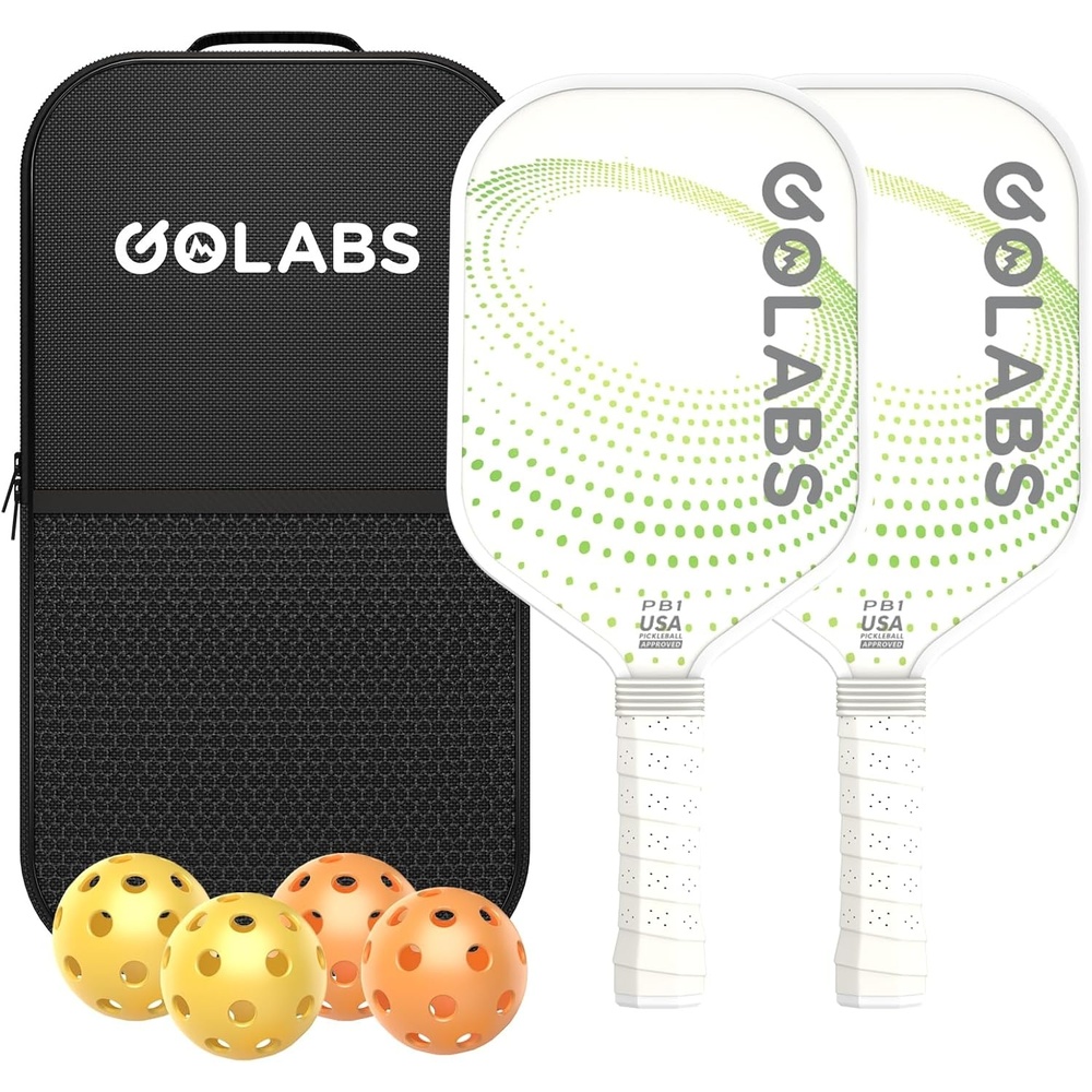 image:imageGolabs PB1 Pickleball Paddles Set of 2 USAPA Approved 8oz LightweightGreen